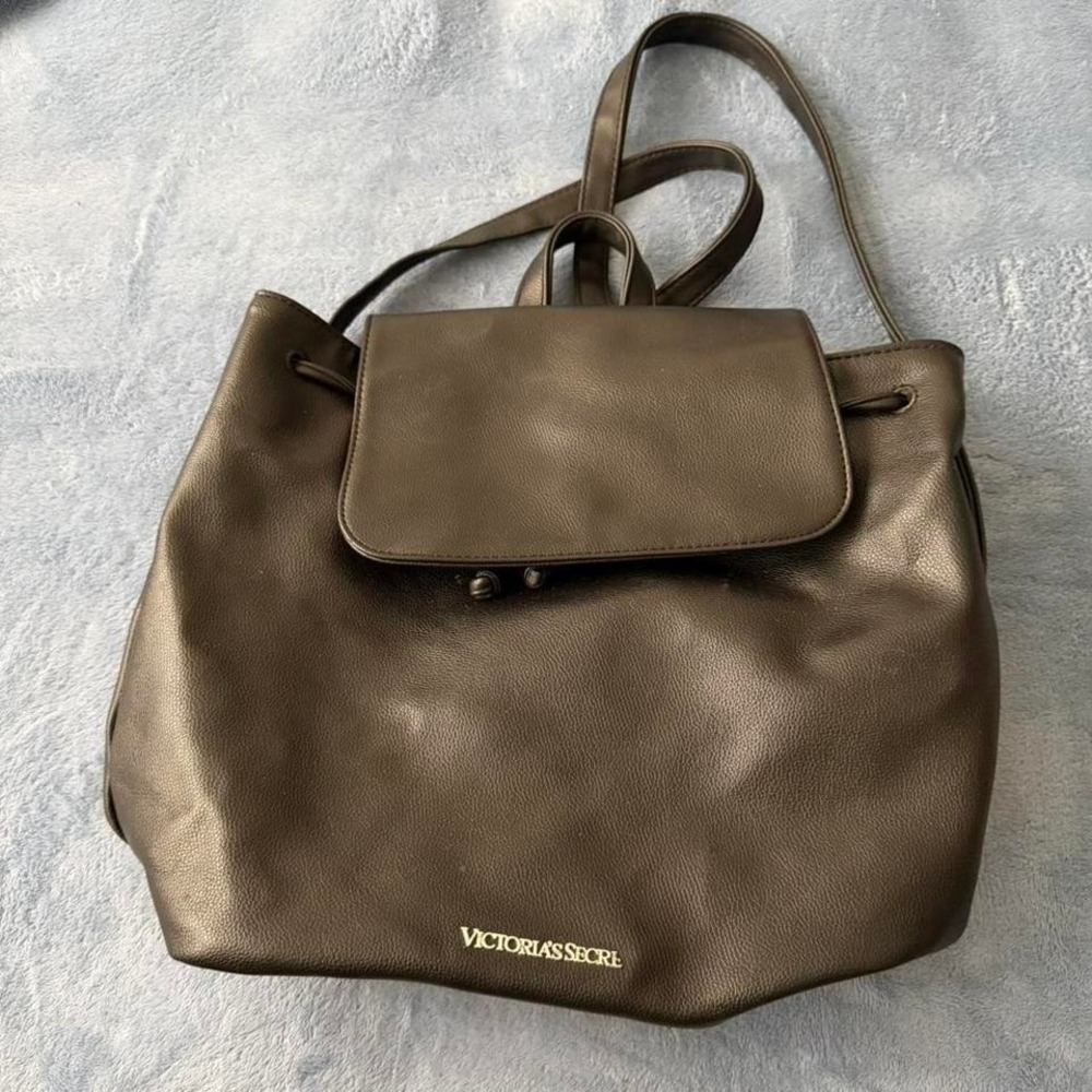 Victoria's Secret black  leather women backpack